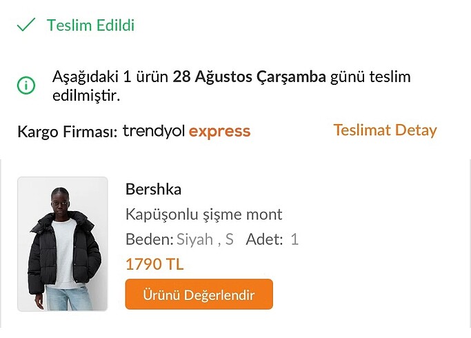 Bershka Bershka kapüşonlu siyah mont