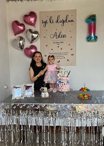 18-24 Ay Beden Pembe Parlak Payetli Kız Çocuk Abiye Elbise