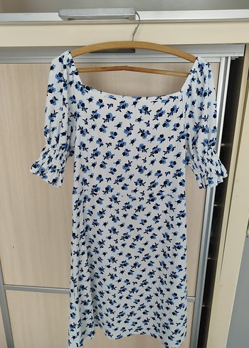 Diğer Kısa Kol Düğmeli Mini Batik Elbise