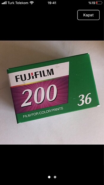 Fujifilm renkli taze analog film
