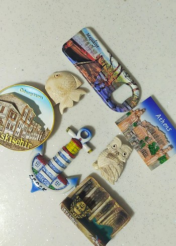 Beden Beyaz Temalı Turistik Magnet Seti