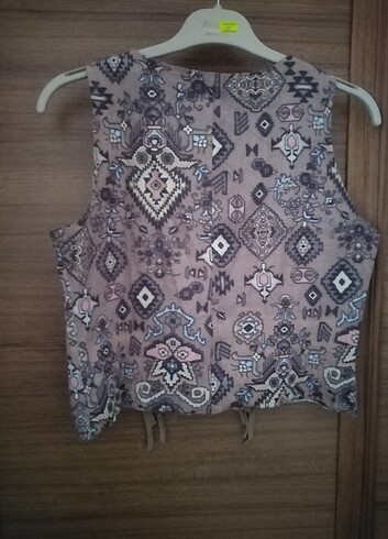 m Beden camel Renk Crop yelek