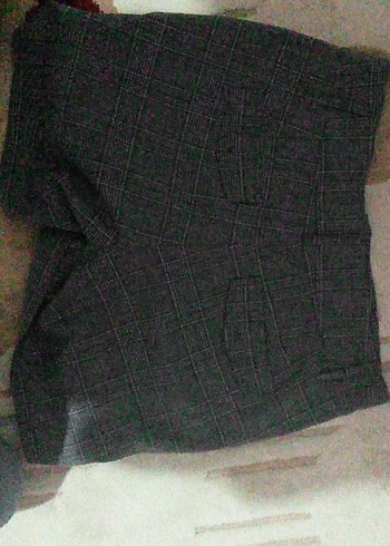 Bershka Gri Pilili Midi Kadın Kumaş Pantolon