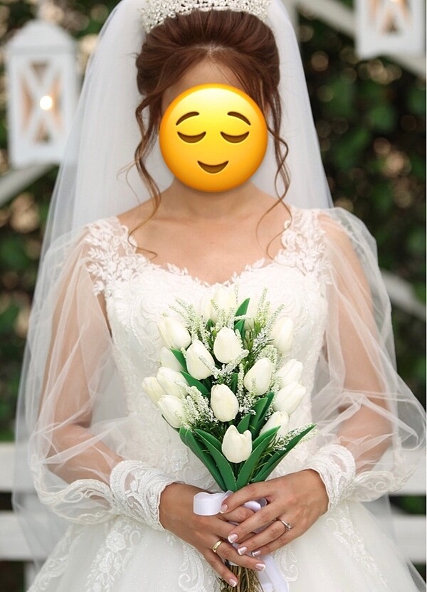 Balon kol gelinlik - Görsel 3