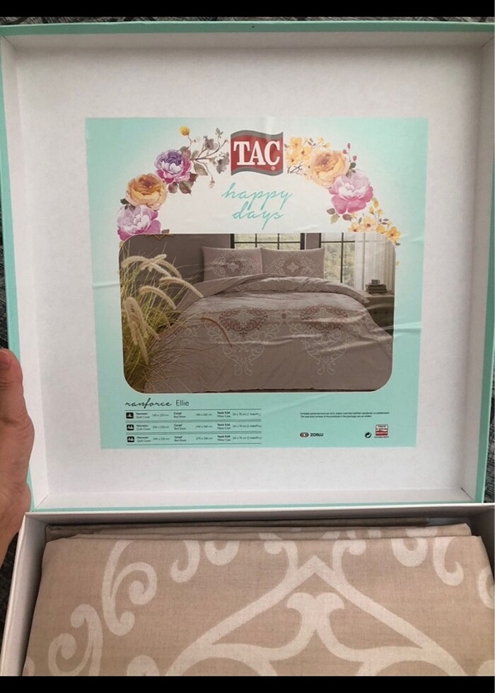 Taç ranforce çift kişilik nevresim takımı - Görsel 3