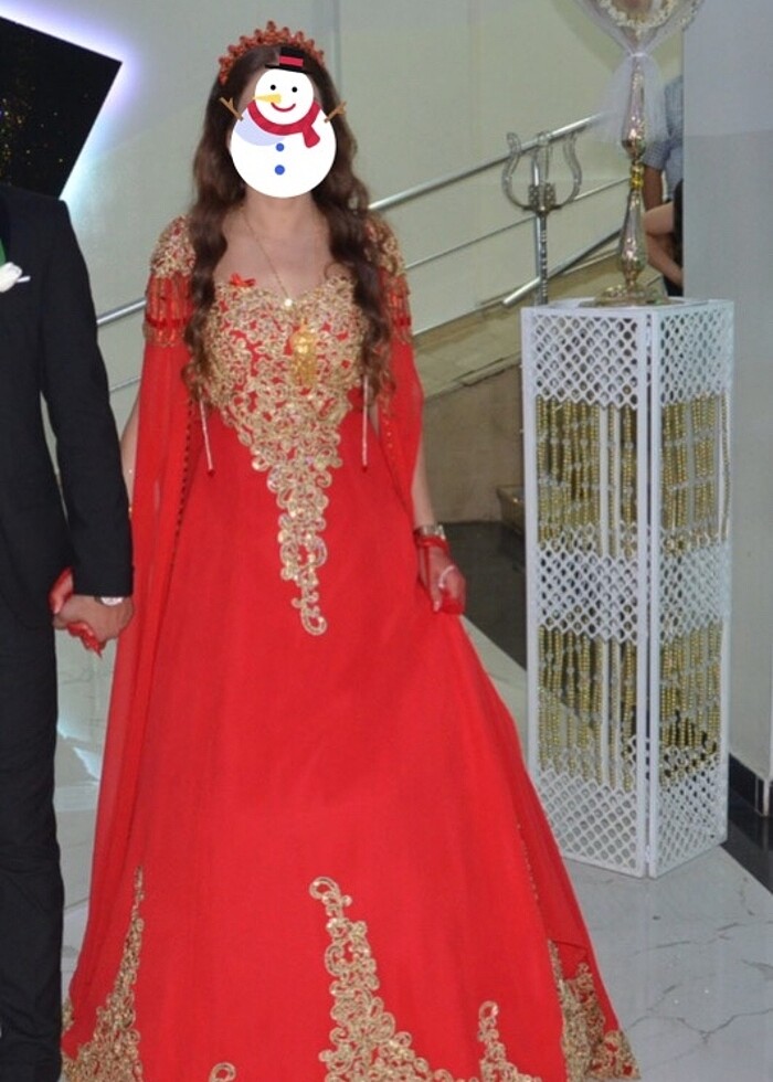 Kına elbisesi (bindallı, kaftan) SATILMIŞTIR - Görsel 2