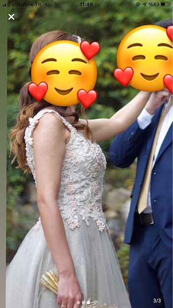 diğer Beden çeşitli Renk 36 beden arkası bağcıklı Nişan elbisesi