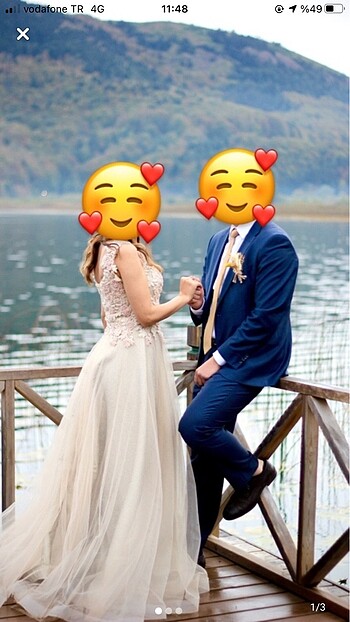 36 beden arkası bağcıklı Nişan elbisesi - Görsel 5