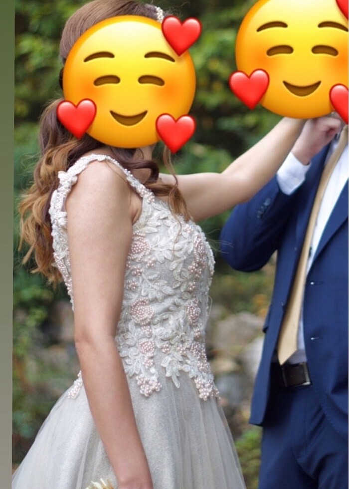 36 beden arkası bağcıklı Nişan elbisesi - Görsel 4