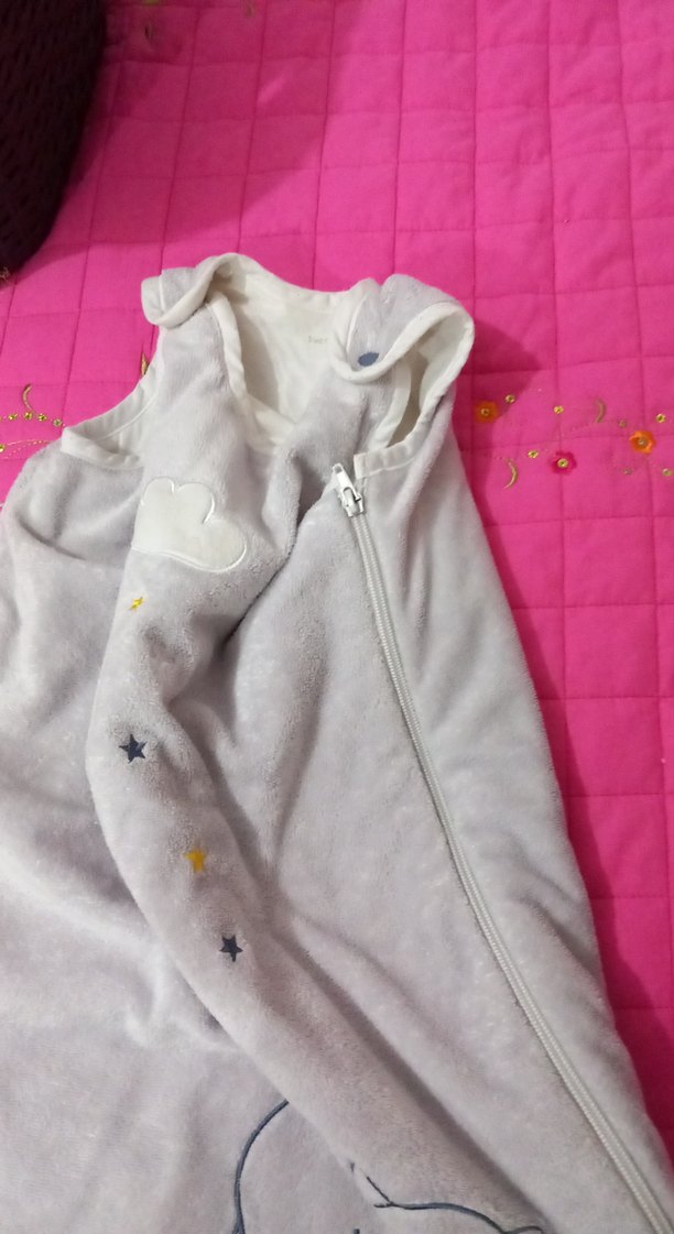 Gri Baskılı Bebek Uyku Tulumu - Görsel 3