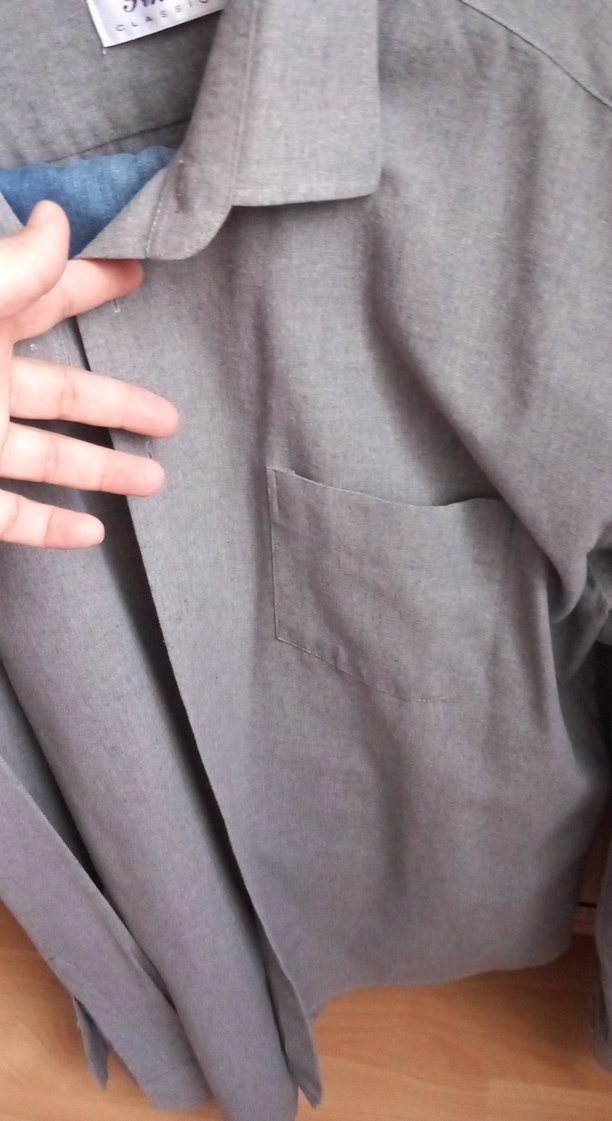 Gri Erkek oduncu Gömlek Düğmeli - Görsel 3