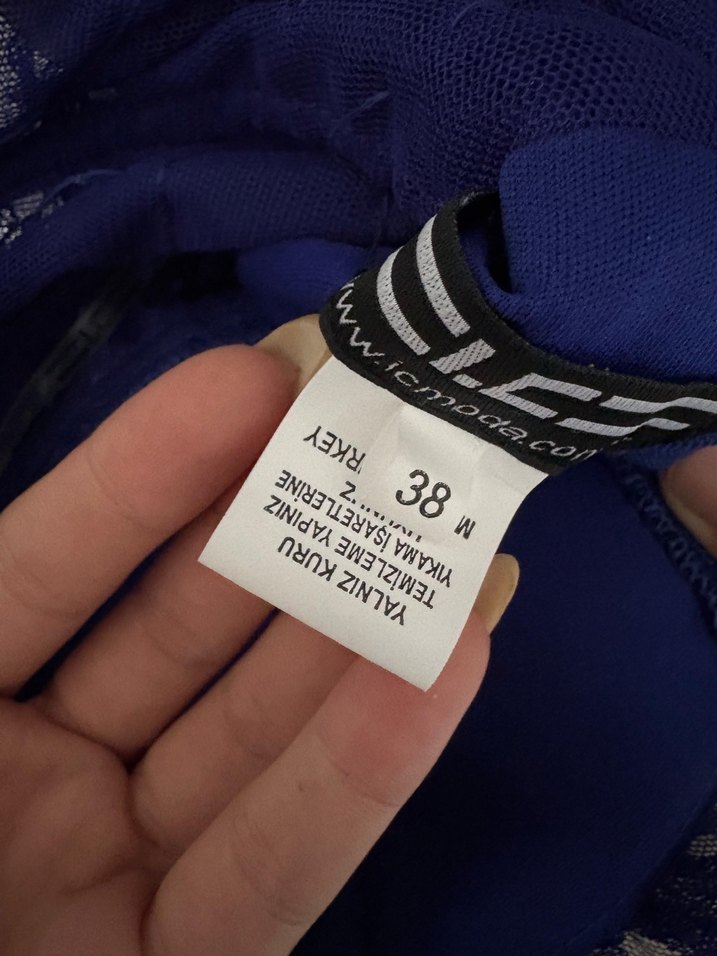 Lacivert Uzun Abiye Elbise - Görsel 5