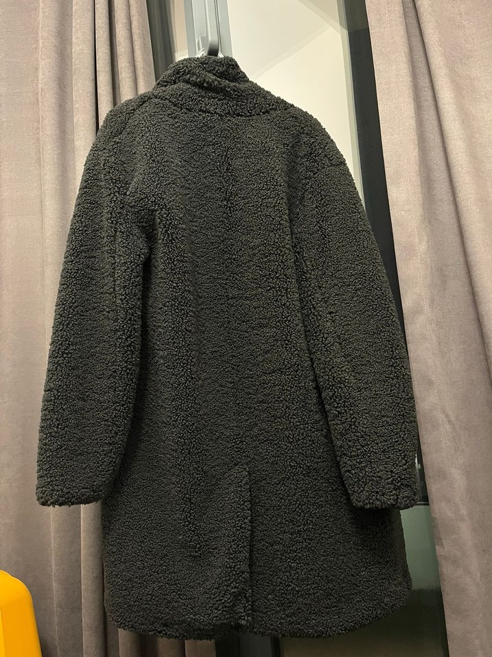 Siyah Midi Boy, Kürklü Kadın Kaban - Görsel 2