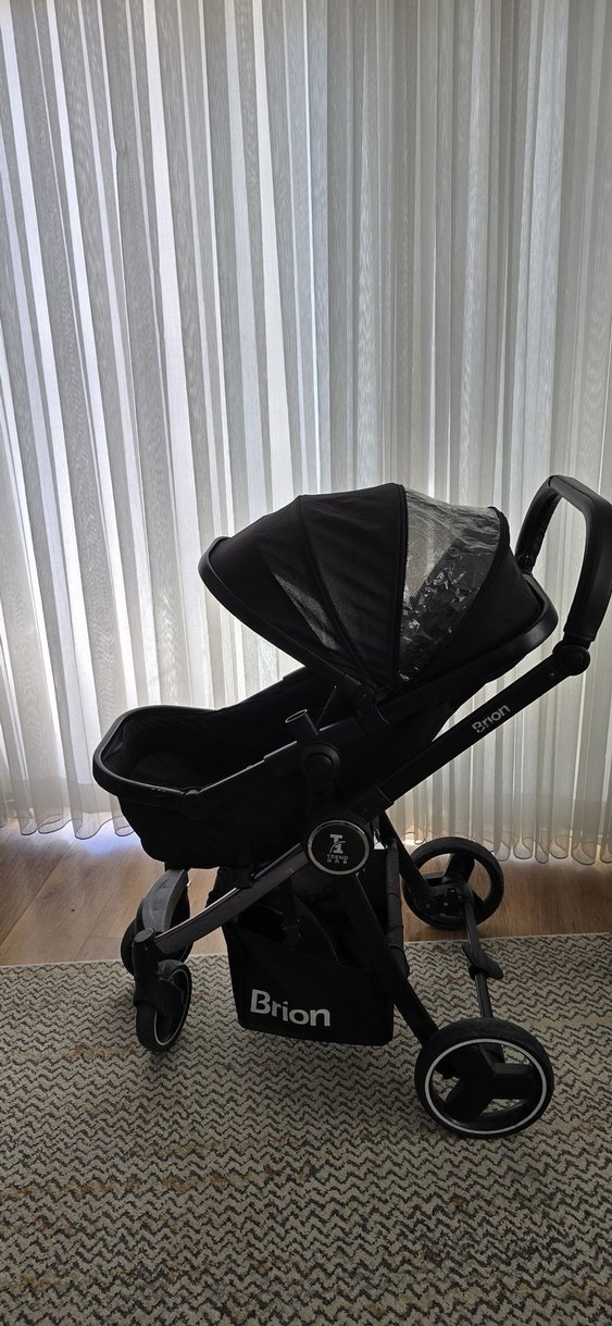 Brion Siyah Bebek Arabası - Görsel 2
