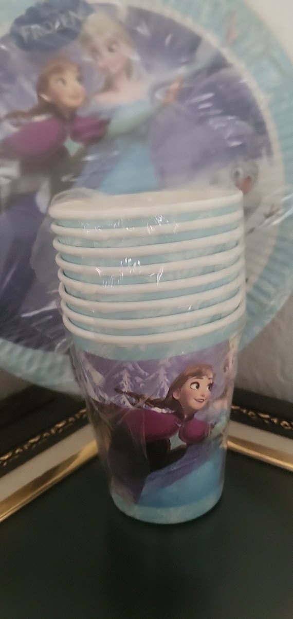 Frozen Temalı Pastel Mavi Parti Tabak ve Bardak Seti - Görsel 3