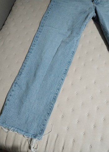 Mavi Rahat Kesim Kadın Midi Boy Jean - Görsel 2