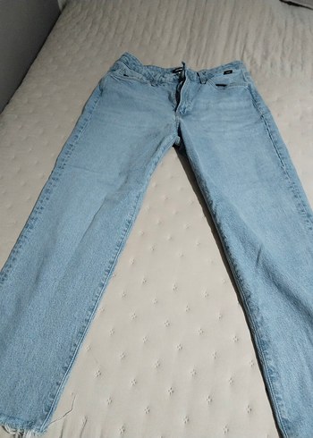 Mavi Rahat Kesim Kadın Midi Boy Jean - Görsel 3