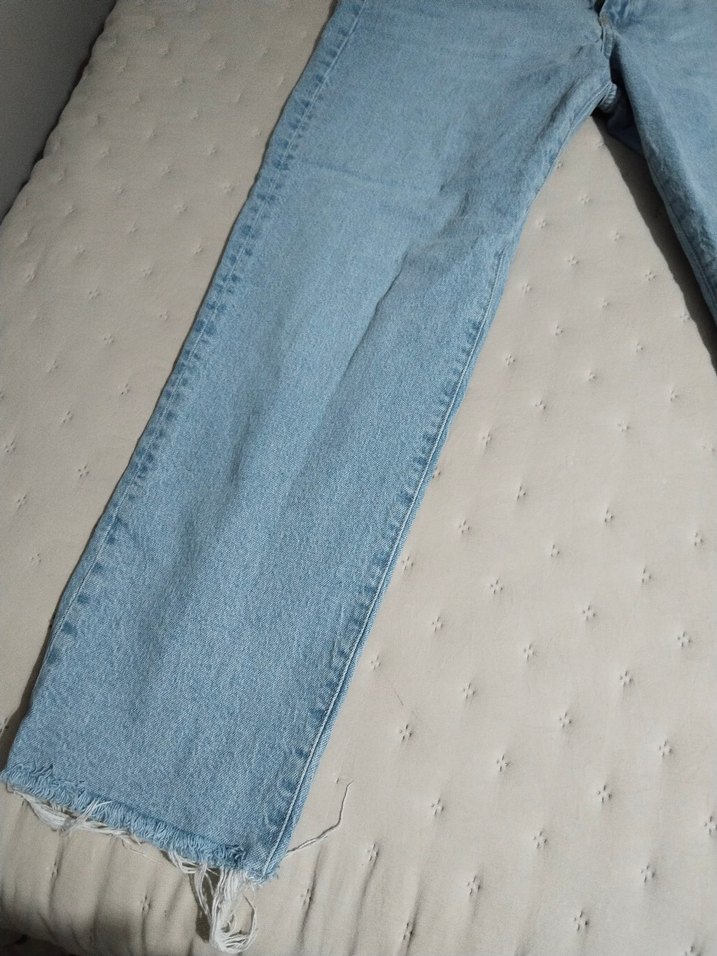 Mavi Rahat Kesim Kadın Midi Boy Jean - Görsel 2