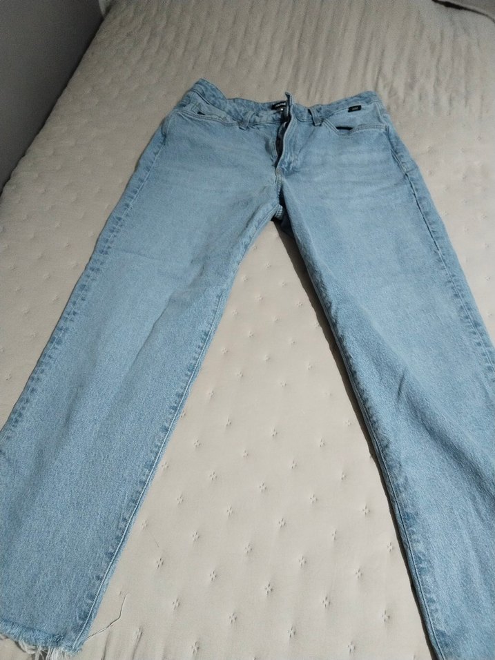 Mavi Rahat Kesim Kadın Midi Boy Jean - Görsel 3