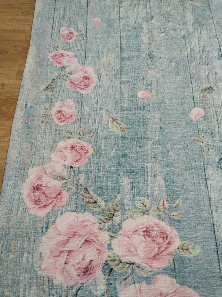 Pembe Bohem Stil Baskılı Halı - Görsel 2