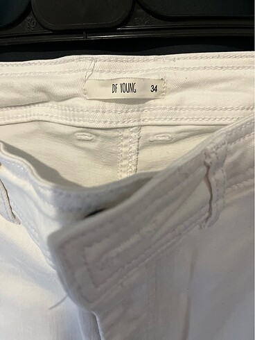 34 Beden Beyaz kot pantolon/ Beyaz jean