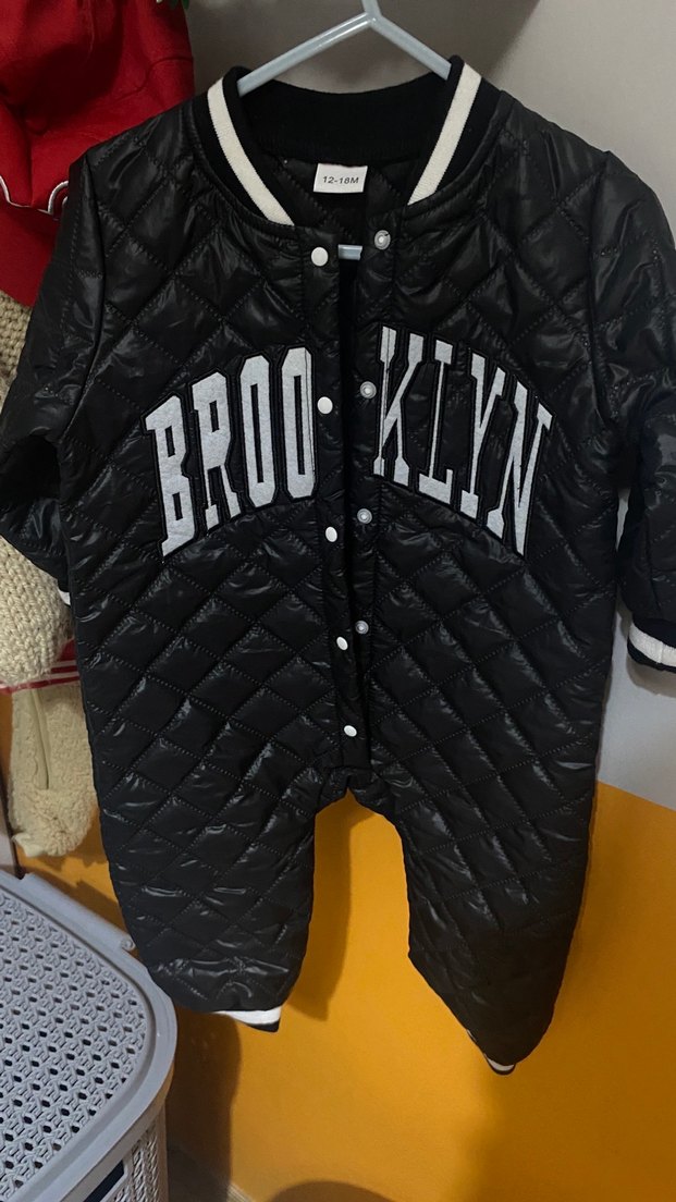 Siyah Baskılı Bebek Tulum - Görsel 2