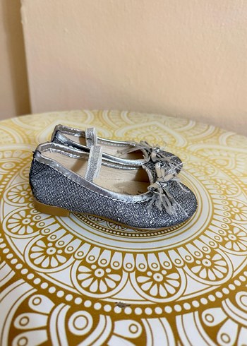 Kız Çocuk Gri Yılan Desenli Tokalı Babet - Görsel 3