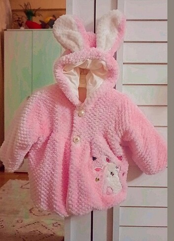 Peluş mont tavşan kulak