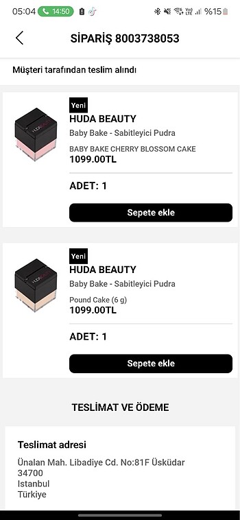 Beden Huda Beauty poundcake pudra