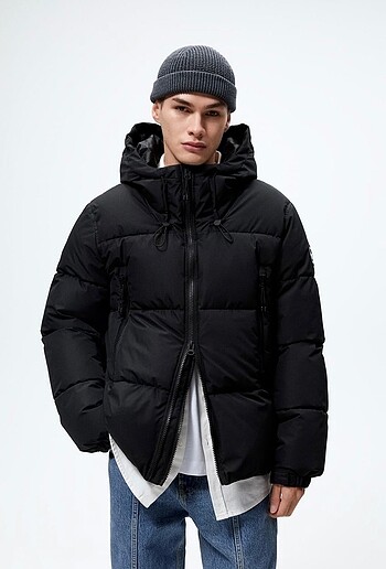 xl Beden siyah Renk ZARA ŞİŞME MONT