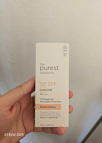  Beden Renk The Purest Solutions SPF 50 Güneş Koruyucu