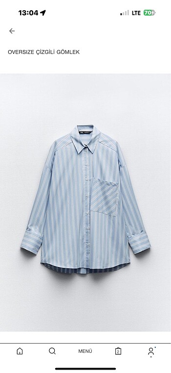 Zara oversize gömlek