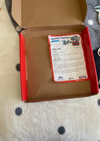 Diğer Renkli Çocuk Taşıtlar Puzzle Seti ve tükenmeyen stiker