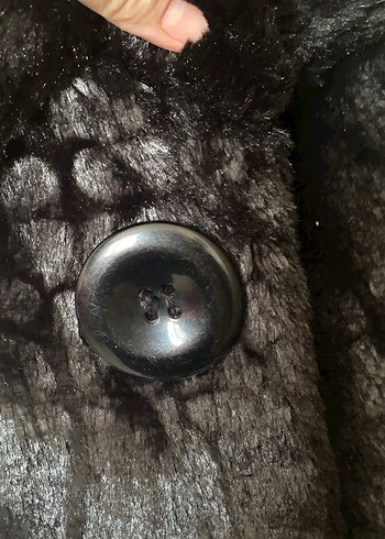 Siyah Yılan Desenli Kürklü Kadın Yelek - Görsel 6