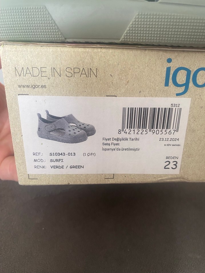 Gri Tokalı Erkek Çocuk Terliği - Görsel 3