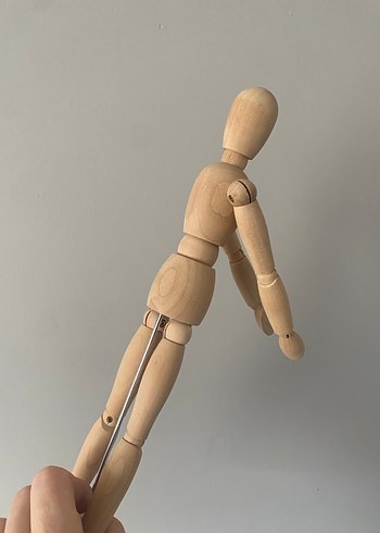 Bej Ahşap Poz Verme Figürü - Görsel 5