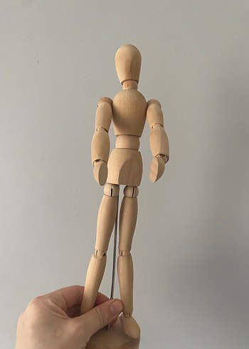 Bej Ahşap Poz Verme Figürü - Görsel 4