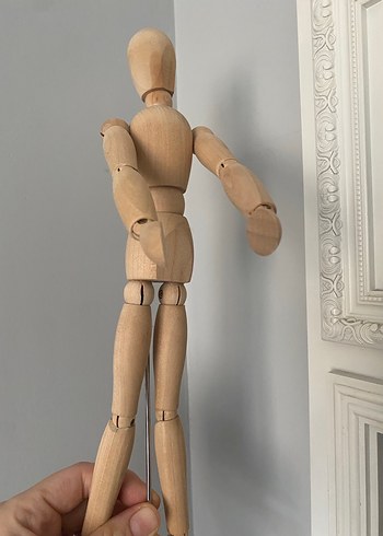 Bej Ahşap Poz Verme Figürü - Görsel 6