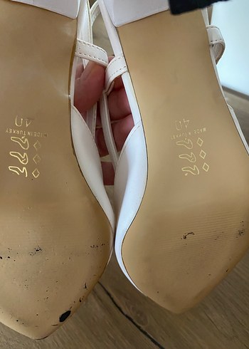 40 Beden beyaz Renk Beyaz Tokalı Stiletto Topuklu Kadın Abiye Ayakkabı