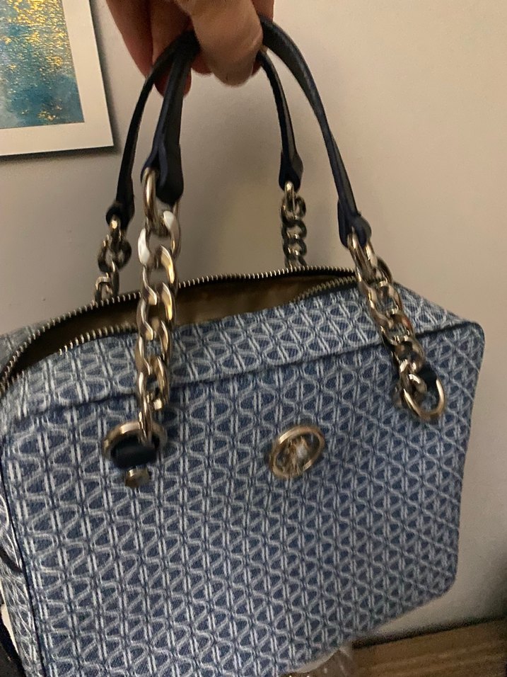 Zincir Detaylı Mavi renk Kadın Çanta - Görsel 2