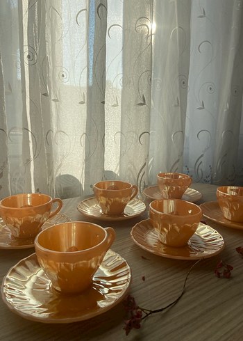 Vintage 6'lı Fincan ve Tabak Seti - Görsel 3