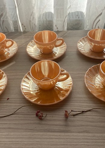 Vintage 6'lı Fincan ve Tabak Seti - Görsel 2