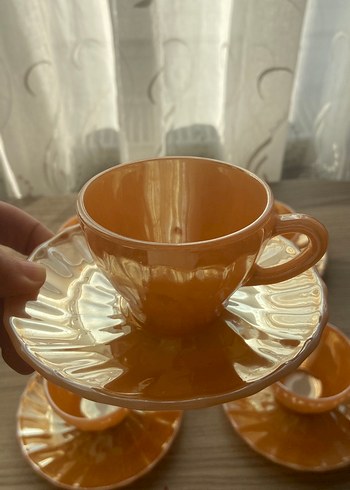 Vintage 6'lı Fincan ve Tabak Seti - Görsel 6