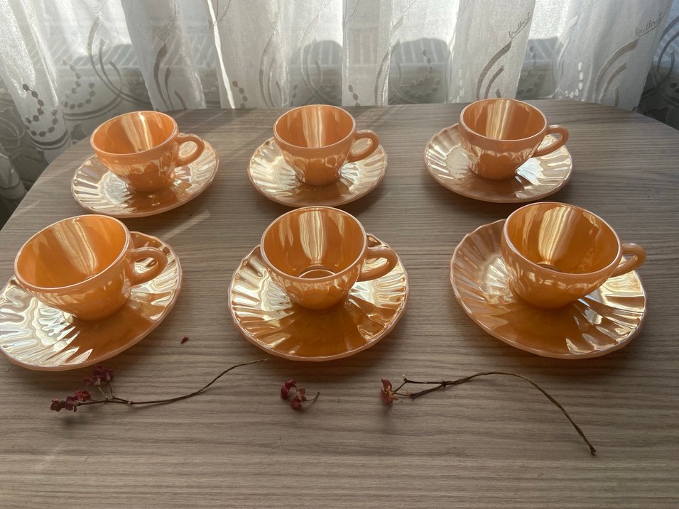 Vintage 6'lı Fincan ve Tabak Seti - Görsel 2