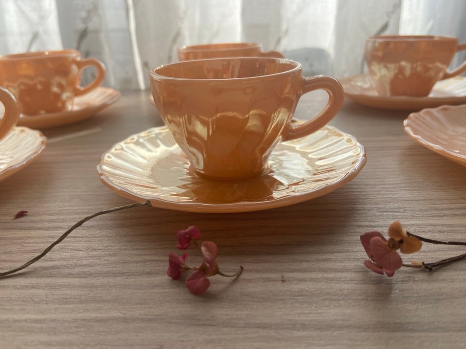 Vintage 6'lı Fincan ve Tabak Seti - Görsel 4