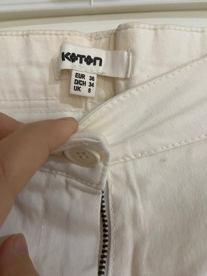 Beyaz Kadın Kot Pantolon - Görsel 2