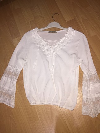 Tasarımcı Beyaz Bluz