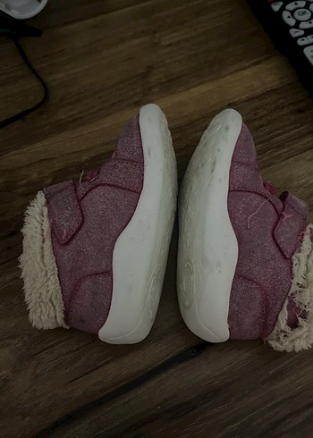 Kız Bebek Pembe Kürklü İlk Adım Ayakkabısı - Görsel 4