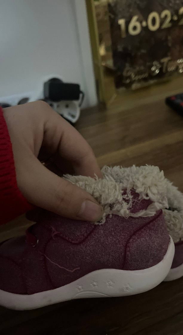 Kız Bebek Pembe Kürklü İlk Adım Ayakkabısı - Görsel 3