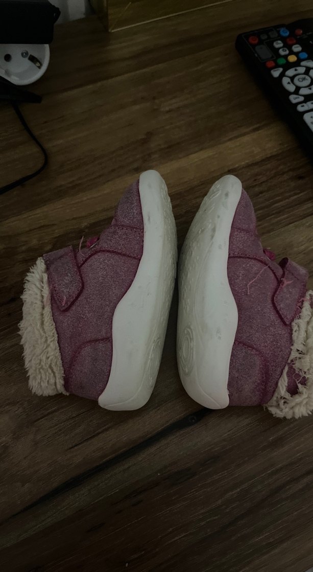 Kız Bebek Pembe Kürklü İlk Adım Ayakkabısı - Görsel 4